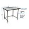Bk Resources Stainless Steel Work Table Flat Top With Open Base 30"Wx24"D VTTOB-3024 - alternate 4